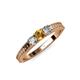 2 - Reveka Citrine and Diamond Three Stone Engagement Ring 