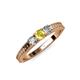 2 - Reveka Yellow Sapphire and Diamond Three Stone Engagement Ring 