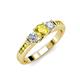 3 - Jamille Yellow Sapphire and Diamond Three Stone with Side Yellow Sapphire Ring 