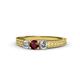 1 - Reveka Ruby and Diamond Three Stone Engagement Ring 