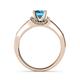 4 - Nessa Blue Topaz and Diamond Bridal Set Ring 