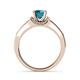 4 - Nessa London Blue Topaz and Diamond Bridal Set Ring 