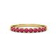 3 - Clara 2.70 mm Ruby 10 Stone Wedding Band 
