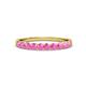3 - Clara 2.70 mm Pink Sapphire 10 Stone Wedding Band 