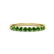 3 - Clara 2.70 mm Green Garnet 10 Stone Wedding Band 