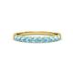 3 - Clara 2.70 mm Aquamarine 10 Stone Wedding Band 