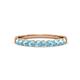 3 - Clara 2.70 mm Aquamarine 10 Stone Wedding Band 