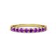 3 - Clara 2.70 mm Amethyst 10 Stone Wedding Band 