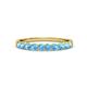 3 - Clara 2.70 mm Blue Topaz 10 Stone Wedding Band 