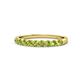 3 - Clara 2.70 mm Peridot 10 Stone Wedding Band 
