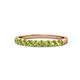3 - Clara 2.70 mm Peridot 10 Stone Wedding Band 