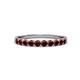 3 - Clara 2.70 mm Red Garnet 10 Stone Wedding Band 