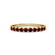 3 - Clara 2.70 mm Red Garnet 10 Stone Wedding Band 