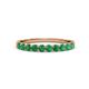 3 - Clara 2.70 mm Emerald 10 Stone Wedding Band 