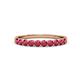 3 - Clara 2.70 mm Ruby 10 Stone Wedding Band 