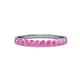3 - Clara 2.70 mm Pink Sapphire 10 Stone Wedding Band 