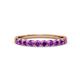 3 - Clara 2.70 mm Amethyst 10 Stone Wedding Band 