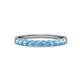 3 - Clara 2.70 mm Blue Topaz 10 Stone Wedding Band 