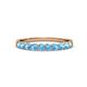 3 - Clara 2.70 mm Blue Topaz 10 Stone Wedding Band 
