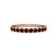 3 - Clara 2.70 mm Red Garnet 10 Stone Wedding Band 