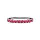 3 - Clara 2.70 mm Rhodolite Garnet 10 Stone Wedding Band 