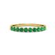 3 - Clara 2.70 mm Emerald 10 Stone Wedding Band 
