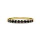 3 - Clara 2.70 mm Black Diamond 10 Stone Wedding Band 