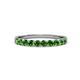3 - Clara 2.70 mm Green Garnet 10 Stone Wedding Band 