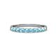 3 - Clara 2.70 mm Aquamarine 10 Stone Wedding Band 