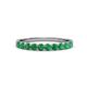 3 - Clara 2.70 mm Emerald 10 Stone Wedding Band 