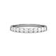 3 - Clara 2.70 mm White Sapphire 10 Stone Wedding Band 