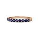 1 - Clara 2.70 mm Blue Sapphire 10 Stone Wedding Band 