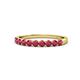 1 - Clara 2.70 mm Ruby 10 Stone Wedding Band 