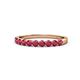1 - Clara 2.70 mm Ruby 10 Stone Wedding Band 