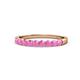 1 - Clara 2.70 mm Pink Sapphire 10 Stone Wedding Band 