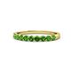 1 - Clara 2.70 mm Green Garnet 10 Stone Wedding Band 