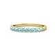 1 - Clara 2.70 mm Aquamarine 10 Stone Wedding Band 