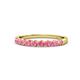 1 - Clara 2.70 mm Pink Tourmaline 10 Stone Wedding Band 