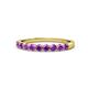 1 - Clara 2.70 mm Amethyst 10 Stone Wedding Band 