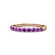 1 - Clara 2.70 mm Amethyst 10 Stone Wedding Band 