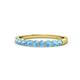 1 - Clara 2.70 mm Blue Topaz 10 Stone Wedding Band 