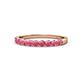 1 - Clara 2.70 mm Rhodolite Garnet 10 Stone Wedding Band 