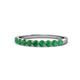 1 - Clara 2.70 mm Emerald 10 Stone Wedding Band 