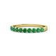 1 - Clara 2.70 mm Emerald 10 Stone Wedding Band 