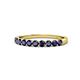 1 - Clara 2.70 mm Blue Sapphire 10 Stone Wedding Band 