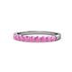 1 - Clara 2.70 mm Pink Sapphire 10 Stone Wedding Band 