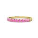 1 - Clara 2.70 mm Pink Sapphire 10 Stone Wedding Band 