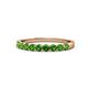1 - Clara 2.70 mm Green Garnet 10 Stone Wedding Band 