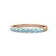 1 - Clara 2.70 mm Aquamarine 10 Stone Wedding Band 