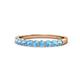 1 - Clara 2.70 mm Blue Topaz 10 Stone Wedding Band 